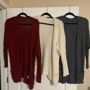 3 Shein Popcorn Cardigans SMALL